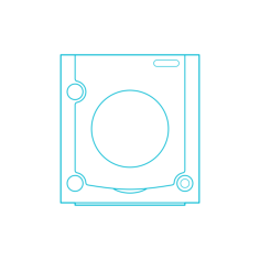 Digital Video Game Consoles Gamecube Line Art Svg Vector, Free Vectors File